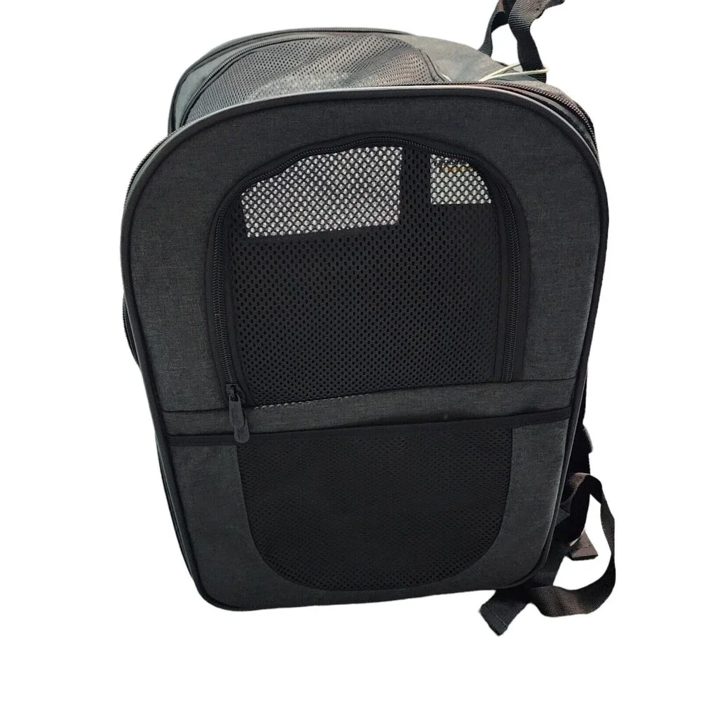 Apollo Walker Pet Backpack Carrier for Large/Small Cats Small Dogs, Puppies Gray
